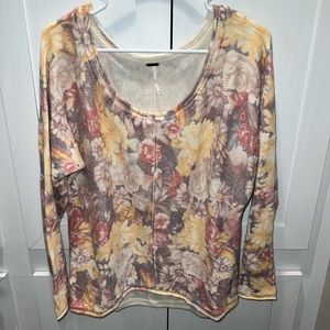 Free people size medium angora blend floral sweater